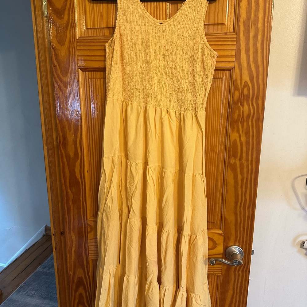 Yellow Sleeveless Maxi Dress